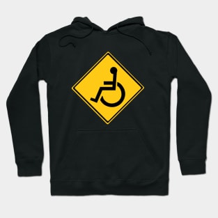 Handicapped Warning Sign Hoodie